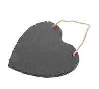 Etichette per Piante a Cuore in Ardesia Nera con Corda di Canapa | Lavagna Scrivibile, Finitura Nera Rustica, per Prezzi, Menu e Segnaletica su Tavoli, Erbe e Aiuole