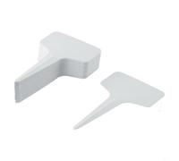 Etichette per piante da giardino, 100 etichette in plastica a T, per uso vivaio, resistenti alle crepe e alla fragilità, per un uso stagionale e tutto l'anno (bianco)