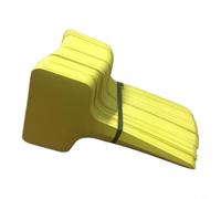 Etichette per piante da giardino, 100 etichette in plastica tipo T, per uso vivaio, resistenti alle crepe e alla fragilità, per un uso stagionale e tutto l'anno (giallo)