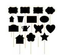 Etichette Per Piante Etichetta for piante in lavagna creativa, varie forme, etichette in legno, scrivibili, riutilizzabili, fiori in vaso, decorazione, strumento da giardino(Color 07,50PCS)