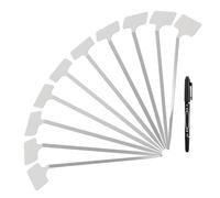 Etichette per piante in acciaio inossidabile, 6,3 x 3,2 cm, resistenti alle intemperie, resistenti alla ruggine, facili da scrivere per fiori, verdure, piante d'appartamento, piantine
