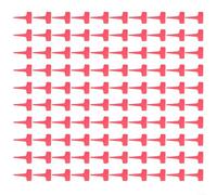 Etichette per piante in plastica con manico a T, per uso in giardino, set da 100 pezzi, adatte per esigenze di identificazione delle piante da interno ed esterno (rosso)