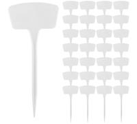 Etichette per piante in plastica riutilizzabili, etichette da giardino a T impermeabili, 100 pezzi bianchi, 27 cm, grandi per pennarelli per piante da giardino all'aperto, ideali per l'identificazione