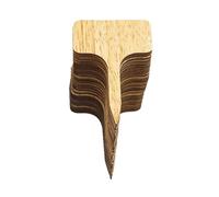 Etichette per piante in plastica riutilizzabili, | Etichette in legno di bambù tipo T, 10 x 6 cm, 5/10/20/30/50 pezzi, per bonsai, semi, erbe aromatiche, fiori (20 pezzi)