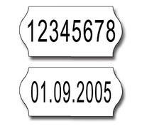 Etichette per prezzatrice - Misura 26x12 - Sagomate - Bianche - Pack da 12 Rotoli (Adesivo Permanente)
