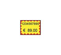 Etichette per prezzatrice Printex f.to 26x19 mm giallo/rosso permanenti conf 10