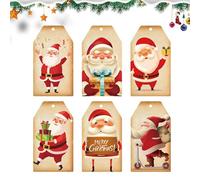 Etichette per regali di Natale, etichette di Natale, 60 pezzi Decorazione etichetta natalizia Etichette natalizie, per decorazioni natalizie, etichette per cartoni animati natalizi per la fa