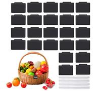 Etichette per scatole - 24 pezzi clip per cesto, targhette riutilizzabili, set di organizzazione, ciondolo a clip con gesso, per cucina, bagno, ufficio, dispensa, sistemi di scaffali