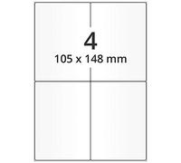 Labelident Etichette laser - 105 x 148 mm DIN A6 - 2.000 etichette su 500 fogli DIN A4, adesivi per indirizzi DHL, DPD, Fedex, GLS, Hermes, UPS - per stampanti laser e inkjet I carta opaca