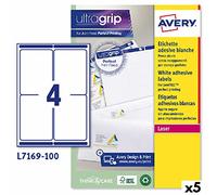 Etichette per stampante Avery L7169 Bianco 100 fogli 99,1 x 139 mm (5 pezzi)