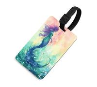 Etichette per valigie con un bellissimo motivo a coda di sirena, etichette da viaggio in TPU con targhetta identificativa, accessori da viaggio resistenti, etichette essenziali per valigie