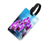 Etichette per valigie con un bellissimo motivo a orchidee, etichette da viaggio in TPU con targhetta identificativa, accessori da viaggio resistenti, etichette essenziali per valigie
