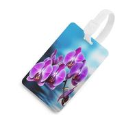 Etichette per valigie con un bellissimo motivo a orchidee, etichette da viaggio in TPU con targhetta identificativa, accessori da viaggio resistenti, etichette essenziali per valigie