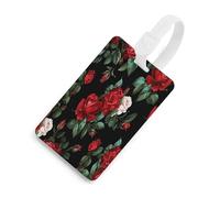 Etichette per valigie con un bellissimo motivo a rose, etichette da viaggio in TPU con targhetta identificativa, accessori da viaggio resistenti, etichette essenziali per valigie