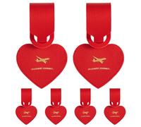 Etichette per valigie da viaggio, in pelle PU, a forma di cuore, etichette per valigie alla, multiuso per navi da crociera, pendolari
