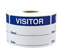 Etichette per visitatori blu e bianche, adesivi identificativi blu e bianchi, facili da scrivere, 5,1 x 7,6 cm, realizzate negli Stati Uniti