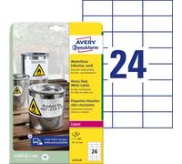 Etichette permanenti poliestere bianche Avery 70x37 mm - 24 et/foglio - stampant