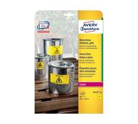 Etichette permanenti poliestere giallo A stampanti laser - cf. 20 fogli L6127-20