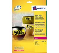Etichette permanenti poliestere giallo Avery 99,1x139 mm - 4 et/foglio - per sta