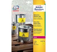 Etichetta in poliestere L6127 - adatta a stampanti laser - 99,1x139 mm - 4 etichette per foglio - giallo fluo - Avery -