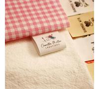 Etichette Personalizzate For Abbigliamento, Etichette In Tessuto Pieghevoli Personalizzate, Etichette Scolastiche For Abbigliamento, Etichette Con Nome Da Cucire, Etichette Fatte A Mano Con Amore(25x7