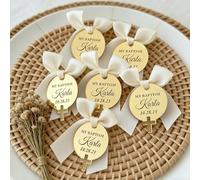 Etichette Personalizzate In Acrilico A Forma Di Croce Con Specchio - Bomboniere Personalizzate Per Il Battesimo, Decorazioni Per La Prima Comunione, Decorazioni Per Il Tavolo Del Battesimo(100pcs)
