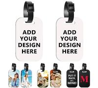 Etichette personalizzate per bagagli, 1-150 confezioni di etichette personalizzate per borse da golf personalizzate testo, immagine, foto, logo personalizzato etichette per valigie da viaggio con