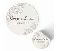 Etichette Personalizzate per Matrimonio ed ogni occasione 175 pezzi (STICK53)