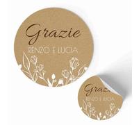 Etichette Personalizzate per Matrimonio ed ogni occasione 175 pezzi (STICK58)