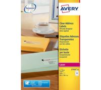 Etichette poliestere trasparenti lucide AVERY QuickPEEL 99,1x38,1 mm - 14 et/fo