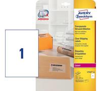 Etichette poliestere trasparenti lucide et/foglio - laser conf. 25 ff L7567-25