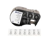 Etichette pretagliate in poliestere Brady per stampanti di etichette M410 & M510-480 etichette autoadesive- Multiuso - Nero su bianco (25,40 mm x 12,70 mm) - M4-47-422