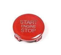 Etichette pulsanti auto Compatibile con Alfa Per Romeo Per Stelvio Per Giulia 2017 2018 2019 Pulsante avviamento e arresto motore dell'auto senza chiave Copertura della cornice(Red)