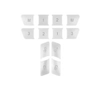 Etichette pulsanti auto Compatibile con Benz per CLA GLA Classe 2013 2014 2015 2016 2017 2018 Copri pulsanti di blocco memoria sedili portiere auto Adesivi di finitura(Silver)