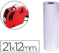 Etichette q-connect bianche 21 x 12 mm lisce rotolo 1000 etichette per etiche...