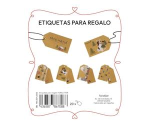 Etichette regalo FORLETTER Confezione da 20 etichette regalo in carta kraft