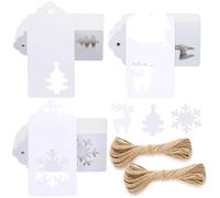 etichette regalo Natale, etichette kraft, decorazioni natalizie, carta kraft,...