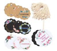 Etichette regalo personalizzate con cordino Etichette da appendere personalizzate con il tuo logo/testo Piccolo biglietto decorativo per feste di carta etichette regalo per compleanno, matrimonio