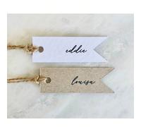 Etichette regalo personalizzate piccole da 5,4x1,8 cm - Etichette con nome mini - Etichette rustiche - Etichette per bomboniere - Etichette per posti a sedere - Senza cordino, multifunzionali, durevol