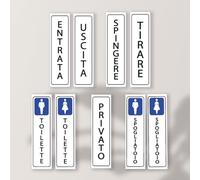Etichette rettangolari adesive impermeabili - Set da 9 adesivi (Verticale)