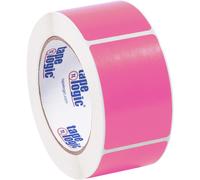 Etichette rettangolari per inventario Aviditi con codice colore, 3"""" L x 2"""" W, rosa fluorescente, rotolo da 500 pezzi (DL630K)