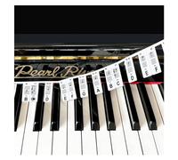 Etichette rimovibili per tastiera di pianoforte, note in silicone per pianoforte, guida per principianti, riutilizzabili a 88 tasti, per pianoforte, note musicali, lettere