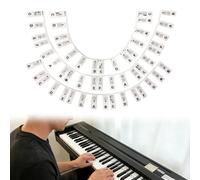 Etichette rimovibili per tastiera per pianoforte per 88 tasti, guide per pianoforti per principianti, riutilizzabili, senza colla, per tastiere elettroniche e piccoli pianoforti.