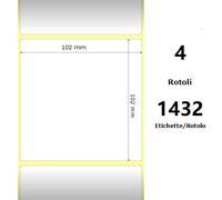 Etichette Rotolo Compatibile per Zebra - White 102x102mm (ZE880746-101)