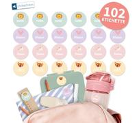 Etichette Rotonde adesive a tema con personalizzazione a scelta - Stellasticker - attaccale sui libri, quaderni oggetti e tanto altro, super resistenti! (Unicorn, 68)
