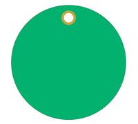 Etichette rotonde colorate in vinile da 7,6 cm, con foro per occhiello, vuote, impermeabili, confezione da 100 (verde)