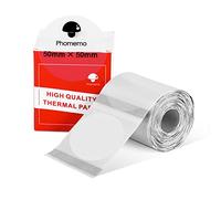 Etichette rotonde Phomemo M110 M120 M200 M220 M221 per prezzo, nome, indirizzo, logo, codice a barre, 50mm*50mm, trasparenti (1 rotolo)