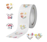 Etichette San - 500 Pezzi Cuore Rosa Rosso Decorazioni Facili da incollare, Set con Accenti allegri, Forme romantiche autoadesive | Pacchetto di per Feste per Eventi a casa