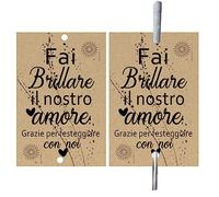 Etichette Scintille luminose per matrimonio,Biglietti kraft per Fai brillare il nostro amore per matrimoni,anniversari, feste, lauree, compleanni, eventi di fidanzamento Decorazioni matrimoni (100PCS)