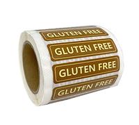 Etichette senza glutine, etichette di avvertimento per allergie alimentari, 5 x 1,3 cm, 500 pezzi per rotolo
